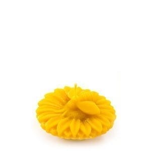 Beeswax Candle Bee on Flower-Floating Candle